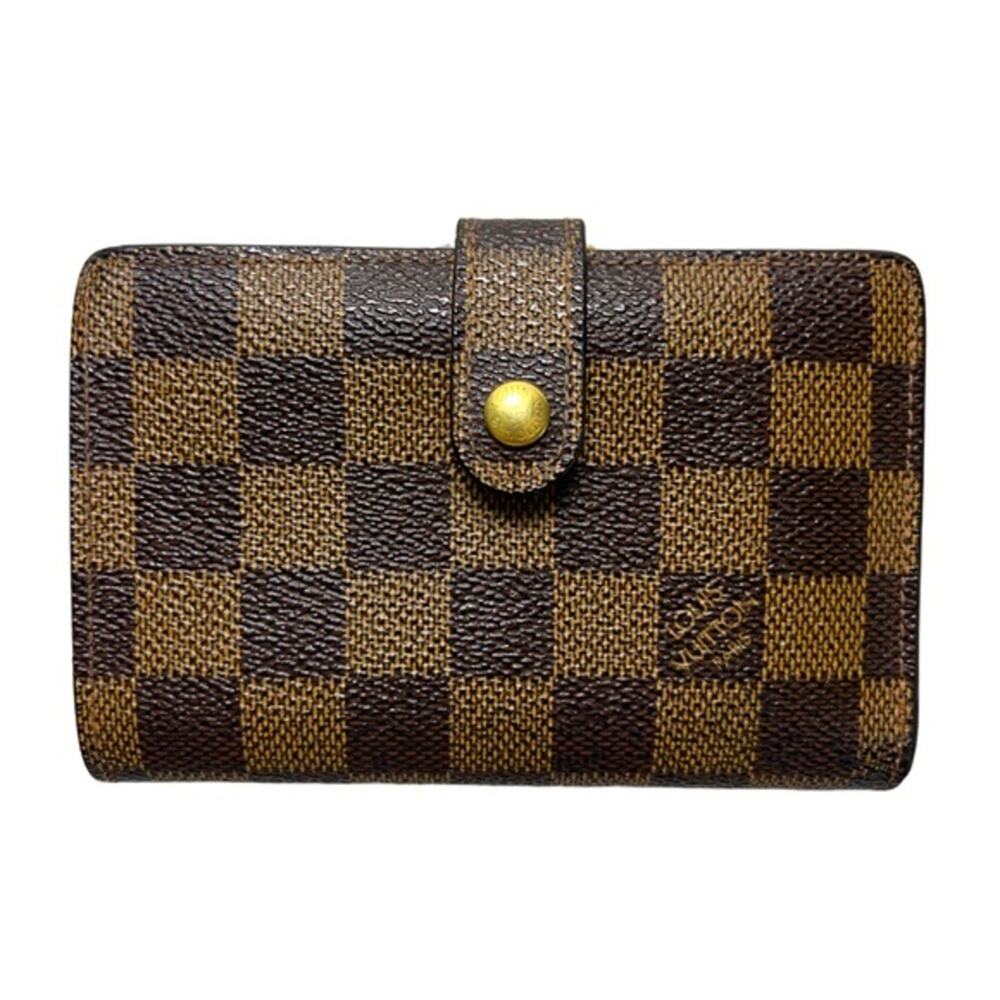 Louis Vuitton Damier Ebene Porte Monnaie Viennois Bifold Kisslock Wallet France